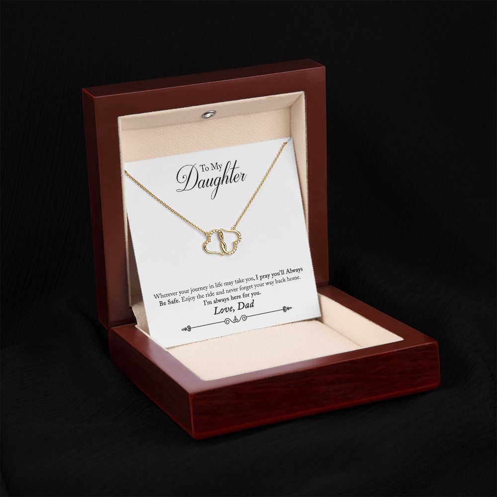 DAUGHTER FROM DAD- ENJOY THE RIDE OF LIFE- EVERLASTING LOVE NECKLACE