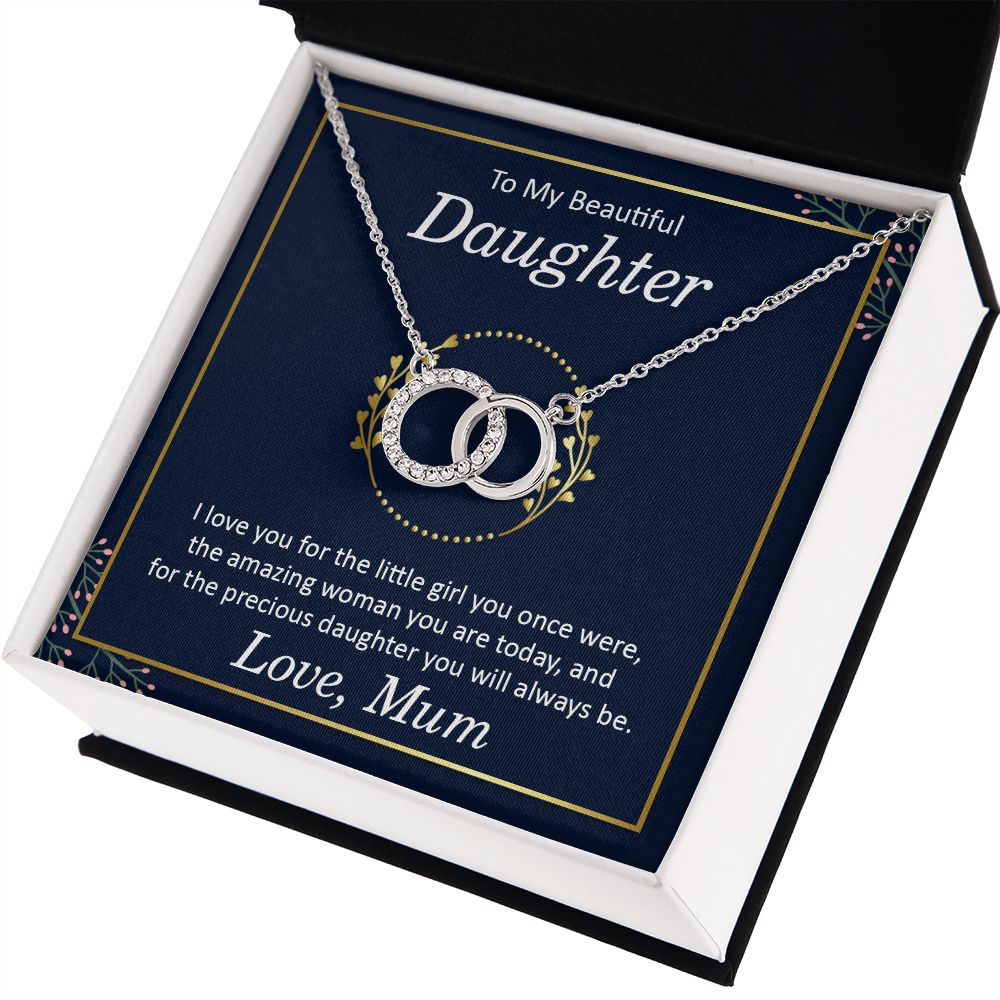 TO MY BEAUTIFUL DAUGHTER - I LOVE YOU PERFECT PAIR NECKLACE