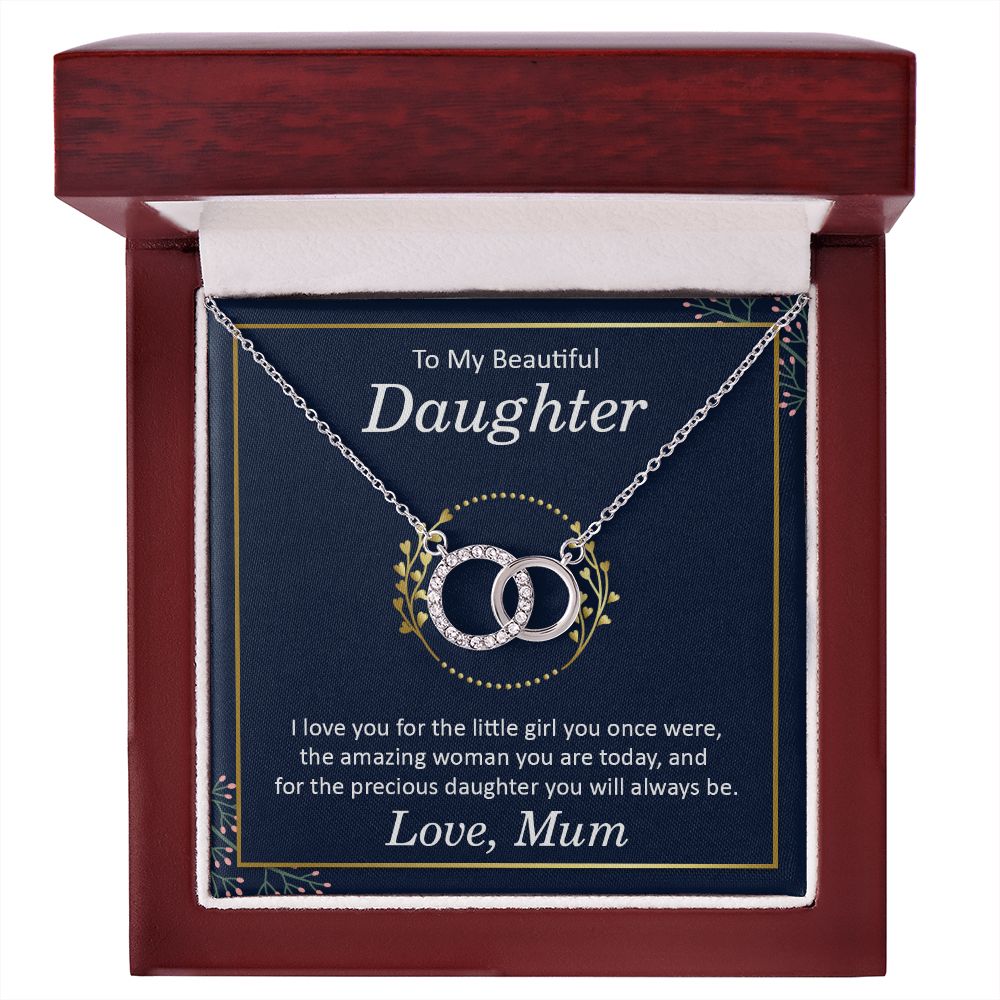 TO MY BEAUTIFUL DAUGHTER - I LOVE YOU PERFECT PAIR NECKLACE