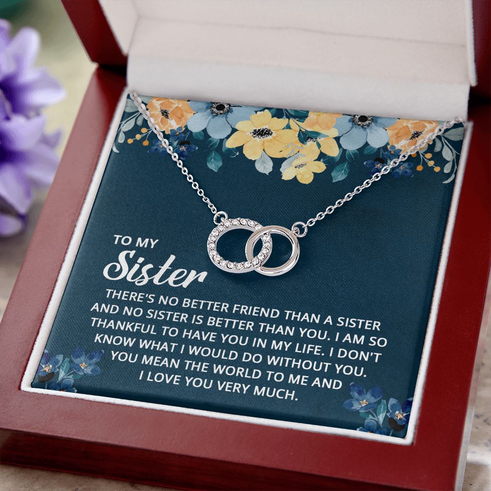 TO MY SISTER - I DON'T KNOW WHAT I WOULD DO WITHOUT YOU PERFECT PAIR NECKLACE