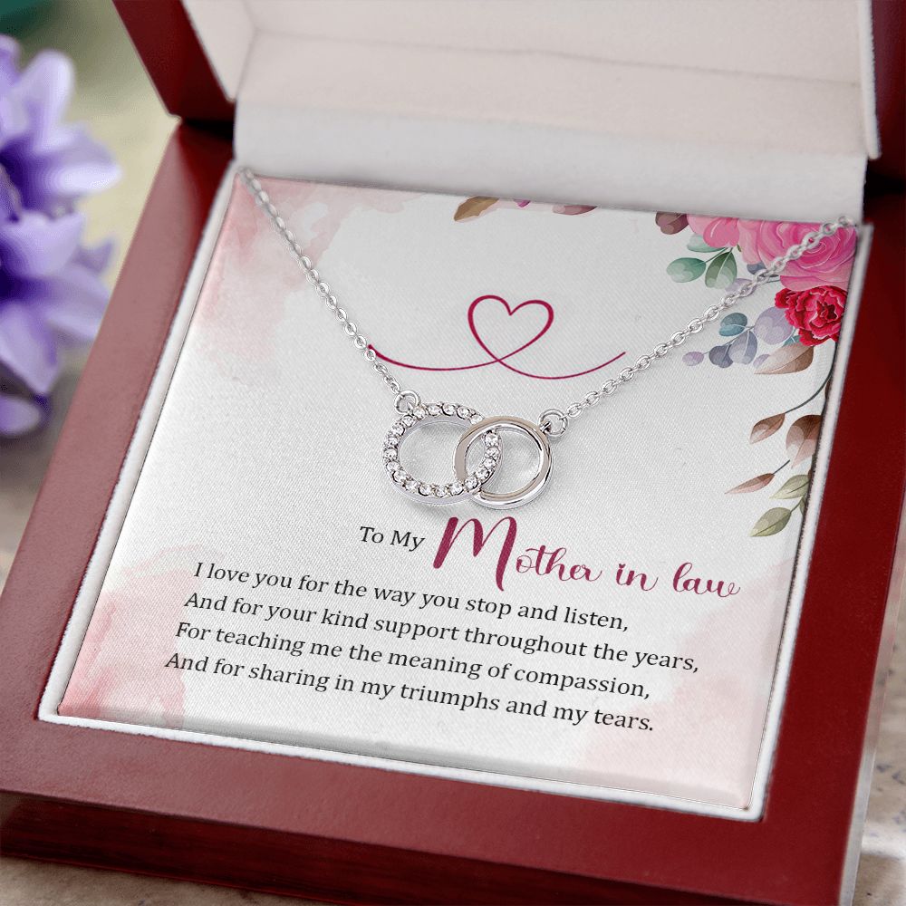 TO MY MOTHER-IN-LAW - I LOVE YOU FOR THE WAY YOU- PERFECT PAIR NECKLACE