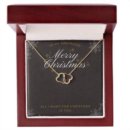 TO MY GIRLFRIEND- MERRY CHRISTMAS - EVERLASTING LOVE NECKLACE