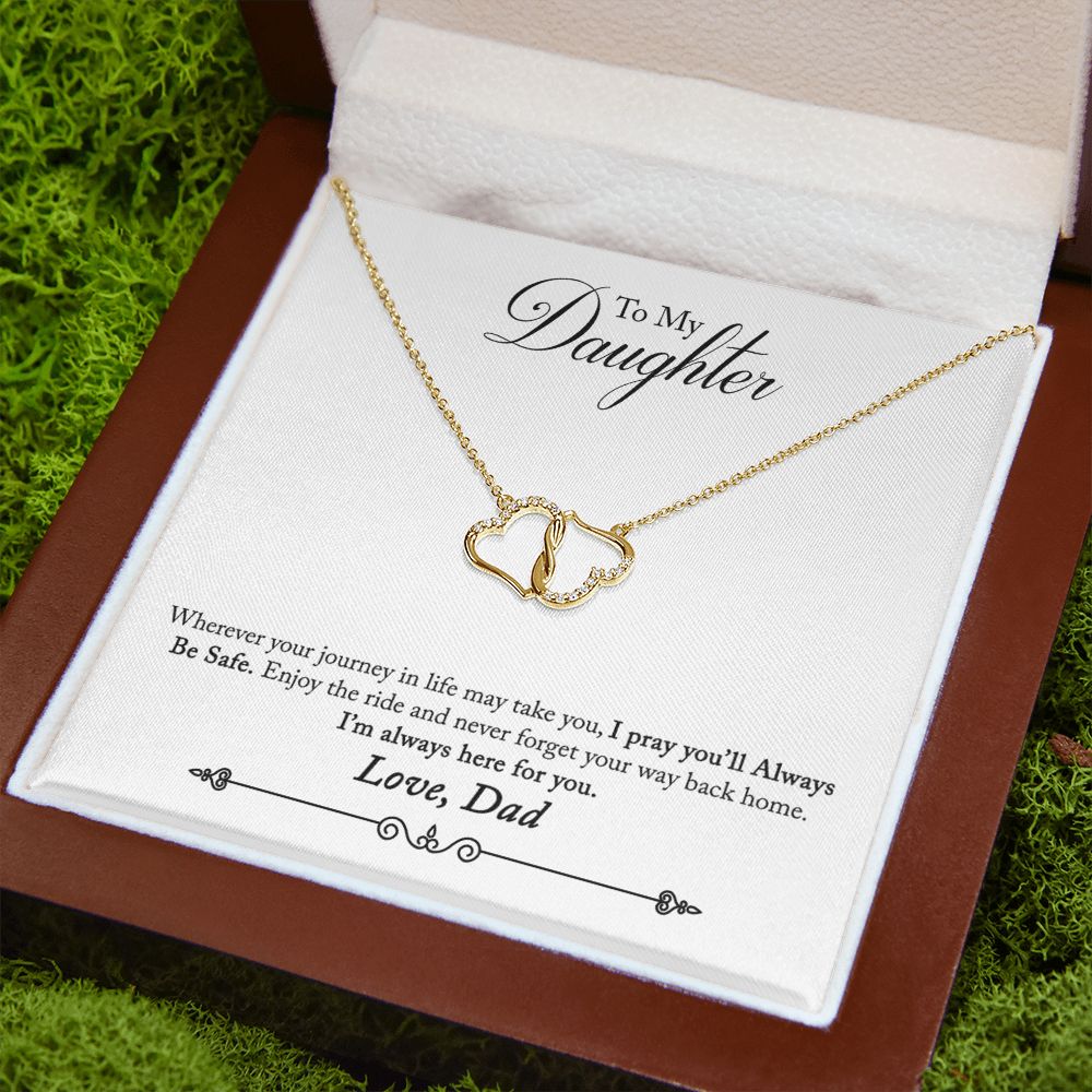 DAUGHTER FROM DAD- ENJOY THE RIDE OF LIFE- EVERLASTING LOVE NECKLACE