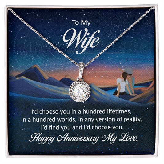 HAPPY ANNIVERSARY TO MY WIFE- ETERNAL HOPE NECKLACE