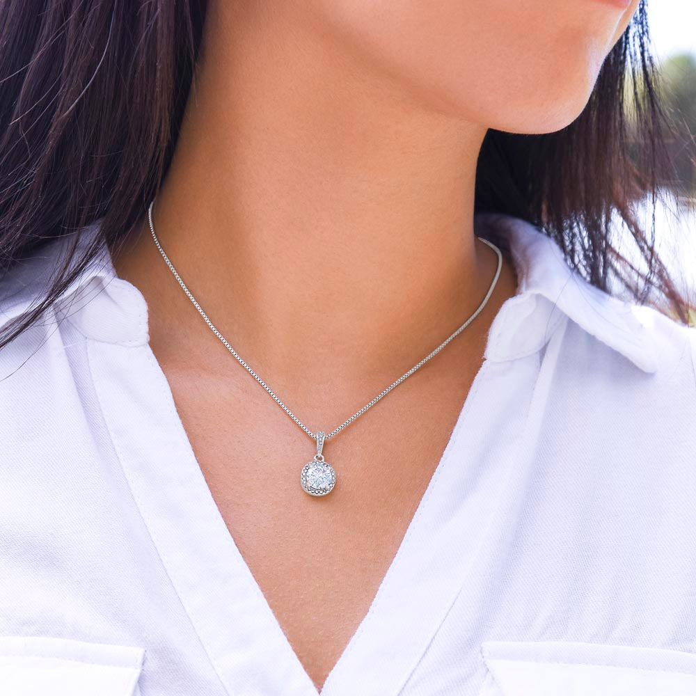 TO DAUGHTER FROM DAD- PRECIOUS LITTLE GIRL TO EXTRAORDINARY-ETERNAL HOPE NECKLACE
