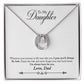 TO DAUGHTER FROM DAD - HERE FOR YOU - LUCKY IN LOVE NECKLACE