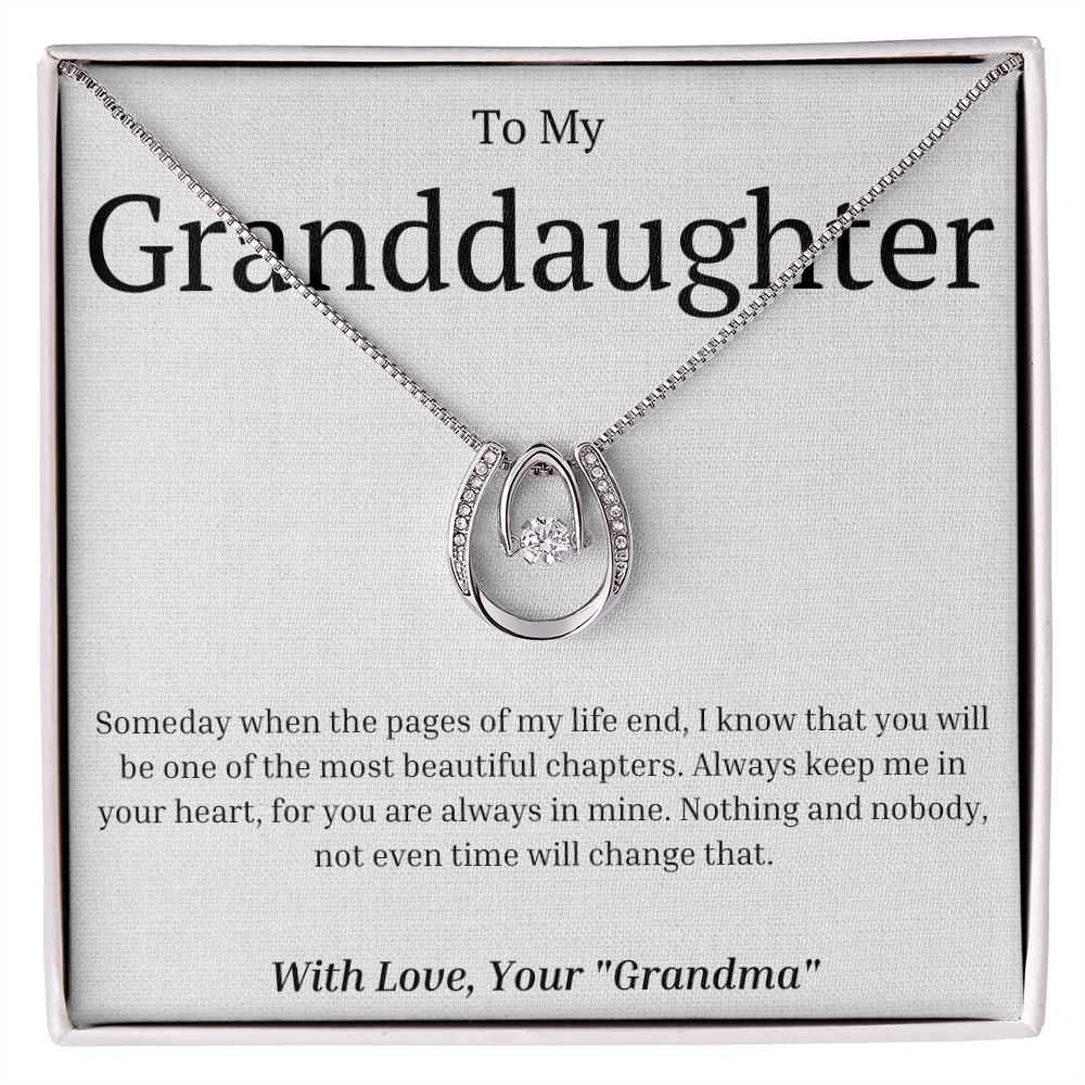 To my Granddaughter-LUCKY IN LOVE NECKLACE - Most Beautiful Chapter