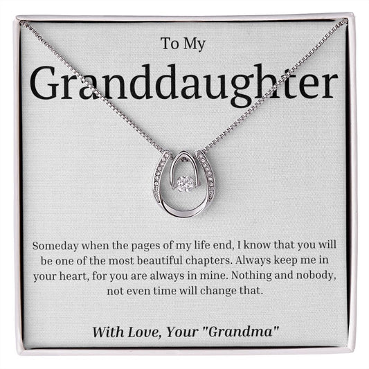 To my Granddaughter-LUCKY IN LOVE NECKLACE - Most Beautiful Chapter