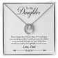 TO DAUGHTER FROM DAD- HOW SPECIAL YOU ARE-  LUCKY IN LOVE NECKLACE