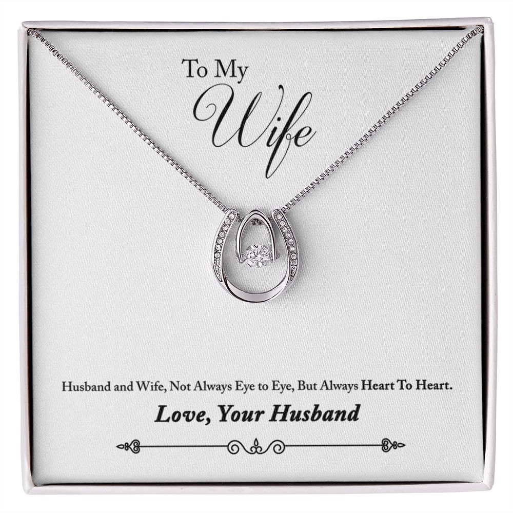 TO WIFE FROM HUSBAND -HEART TO HEART- LUCKY IN LOVE NECKLACE