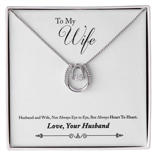 TO WIFE FROM HUSBAND -HEART TO HEART- LUCKY IN LOVE NECKLACE