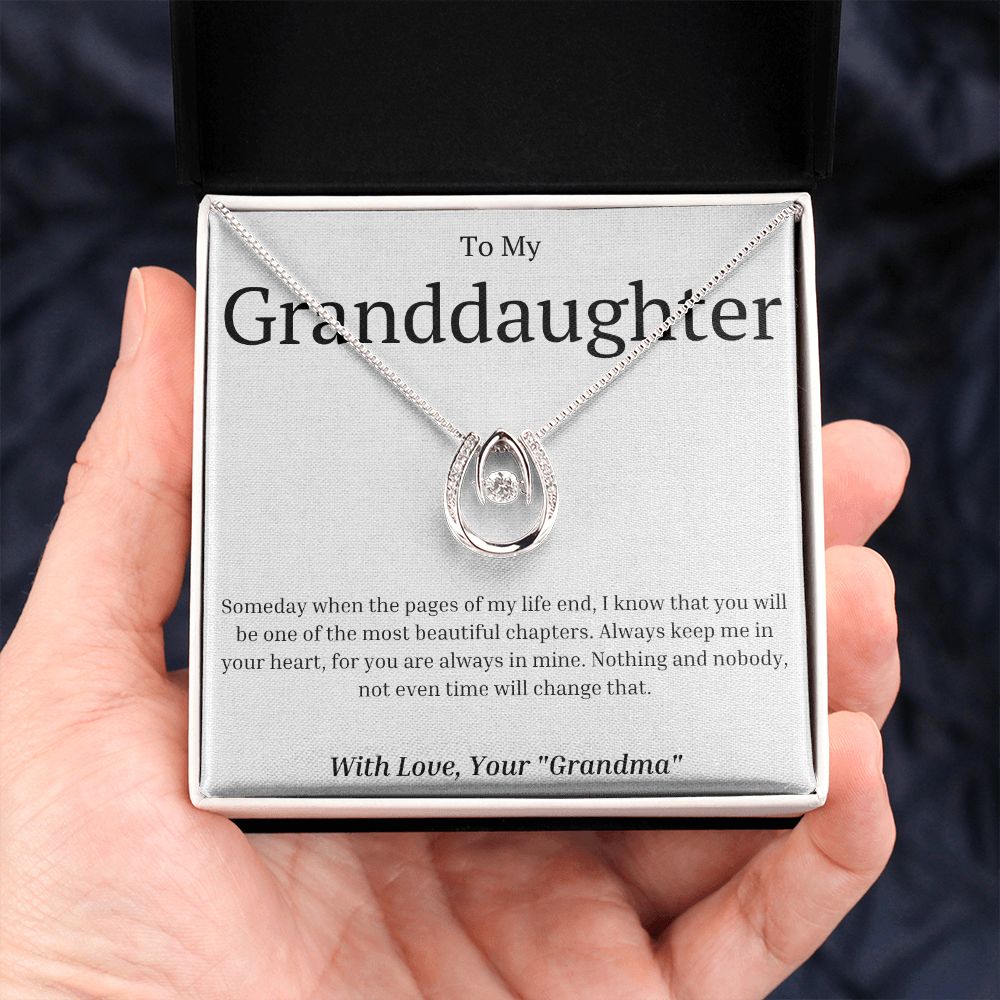 To my Granddaughter-LUCKY IN LOVE NECKLACE - Most Beautiful Chapter