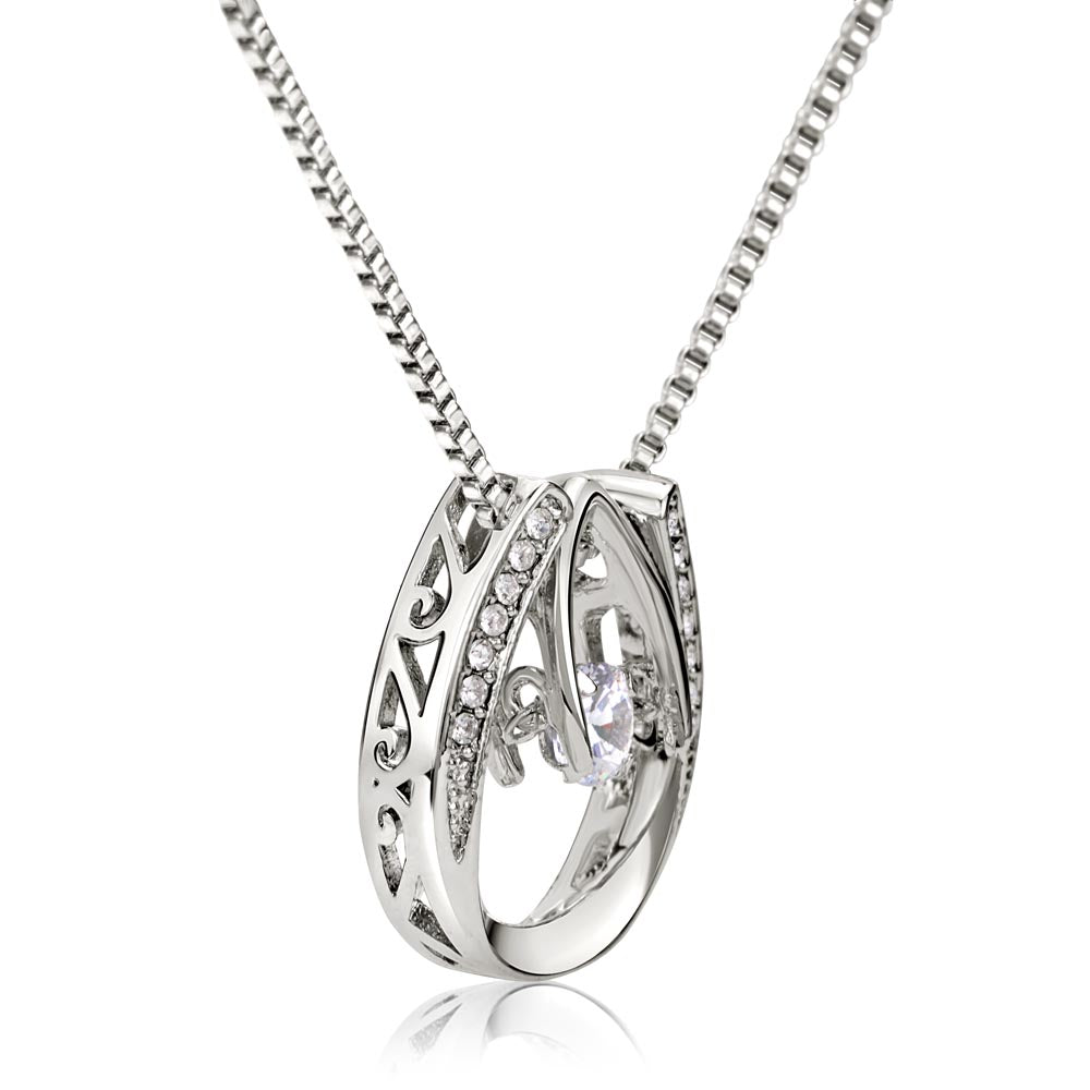 TO DAUGHTER FROM DAD- HOW SPECIAL YOU ARE-  LUCKY IN LOVE NECKLACE