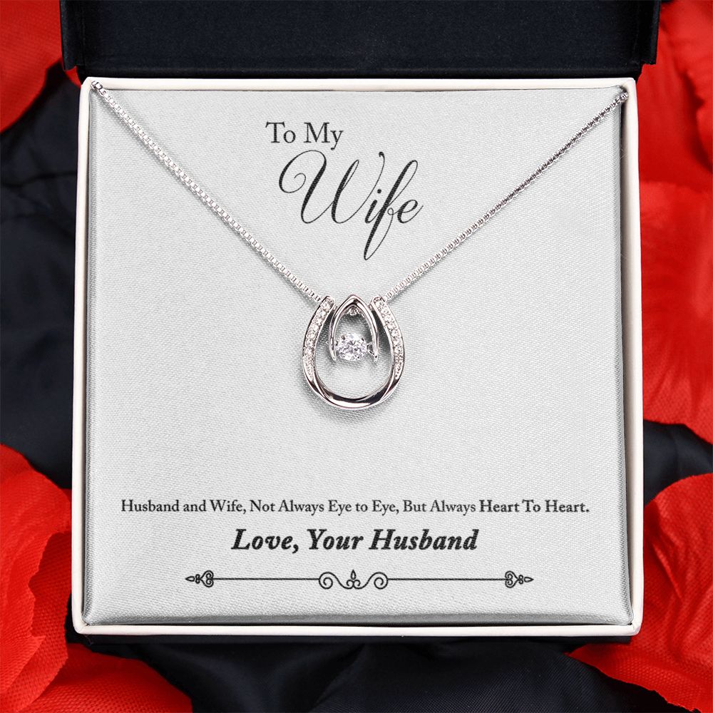 TO WIFE FROM HUSBAND -HEART TO HEART- LUCKY IN LOVE NECKLACE