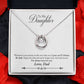 TO DAUGHTER FROM DAD - HERE FOR YOU - LUCKY IN LOVE NECKLACE