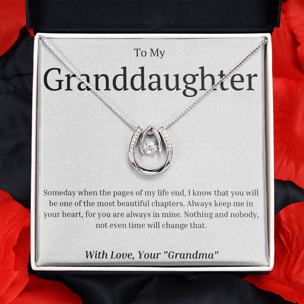 To my Granddaughter-LUCKY IN LOVE NECKLACE - Most Beautiful Chapter