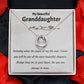 My Beautiful Granddaughter- LUCKY IN LOVE NECKLACE-Someday when the pages