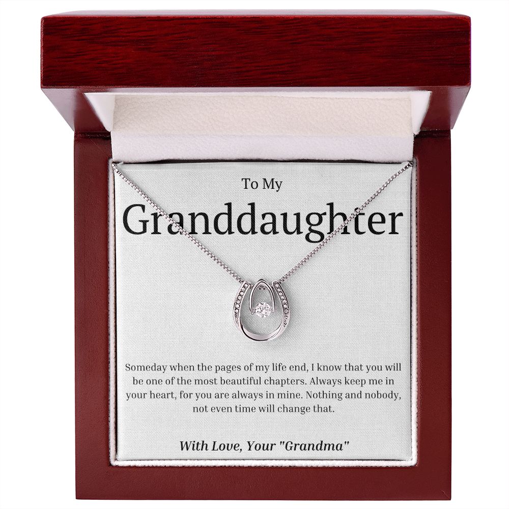 To my Granddaughter-LUCKY IN LOVE NECKLACE - Most Beautiful Chapter