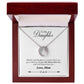 TO DAUGHTER FROM MOM- YOU WILL ALWAYS HAVE ME - LUCKY IN LOVE NECKLACE