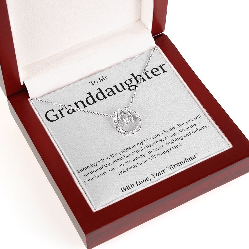 To my Granddaughter-LUCKY IN LOVE NECKLACE - Most Beautiful Chapter