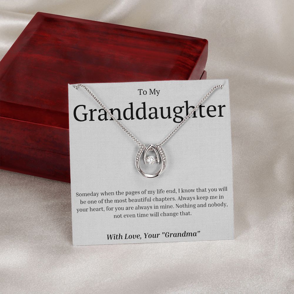 To my Granddaughter-LUCKY IN LOVE NECKLACE - Most Beautiful Chapter