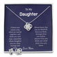TO MY DAUGHTER FROM MOM- IF THERE EVER COMES A DAY- LOVE KNOT EARRING & NECKLACE SET