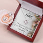 TO MY LOVE- I LOVE YOU NOT ONLY- LOVE KNOT NECKLACE AND EARRING SET
