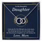 TO MY BEAUTIFUL DAUGHTER - I LOVE YOU PERFECT PAIR NECKLACE