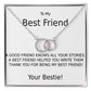 TO MY BEST FRIEND-HELPED WRITE MY STORIES-WT- PERFECT PAIR NECKLACE