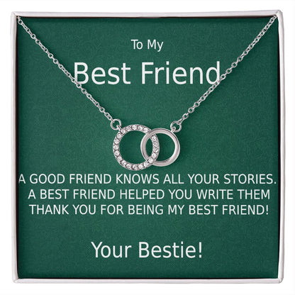 TO MY BEST FRIEND-HELPED WRITE MY STORIES-GN- PERFECT PAIR NECKLACE