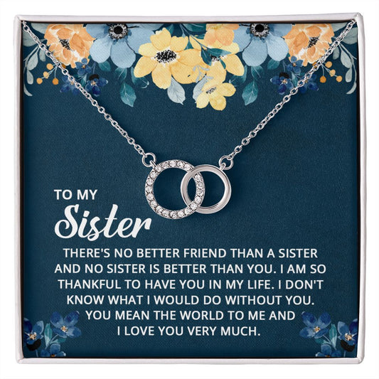 TO MY SISTER - I DON'T KNOW WHAT I WOULD DO WITHOUT YOU PERFECT PAIR NECKLACE