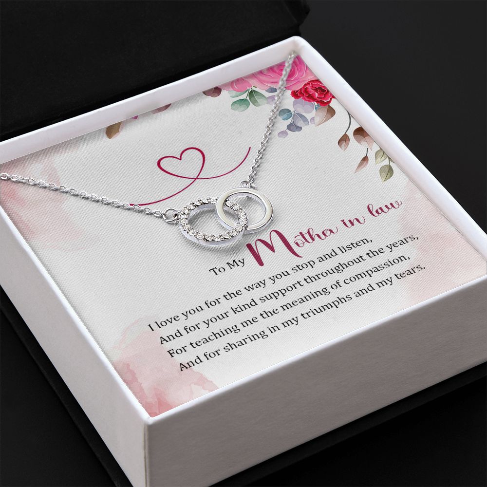 TO MY MOTHER-IN-LAW - I LOVE YOU FOR THE WAY YOU- PERFECT PAIR NECKLACE