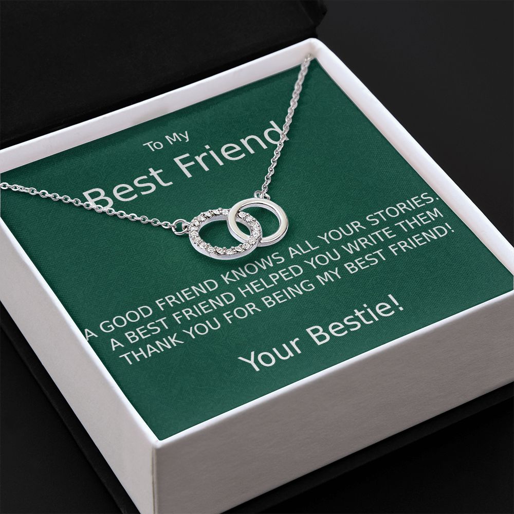 TO MY BEST FRIEND-HELPED WRITE MY STORIES-GN- PERFECT PAIR NECKLACE