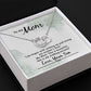 TO MY MOM- LIFE BEGAN WITH WALKING UP -PERFECT PAIR NECKLACE