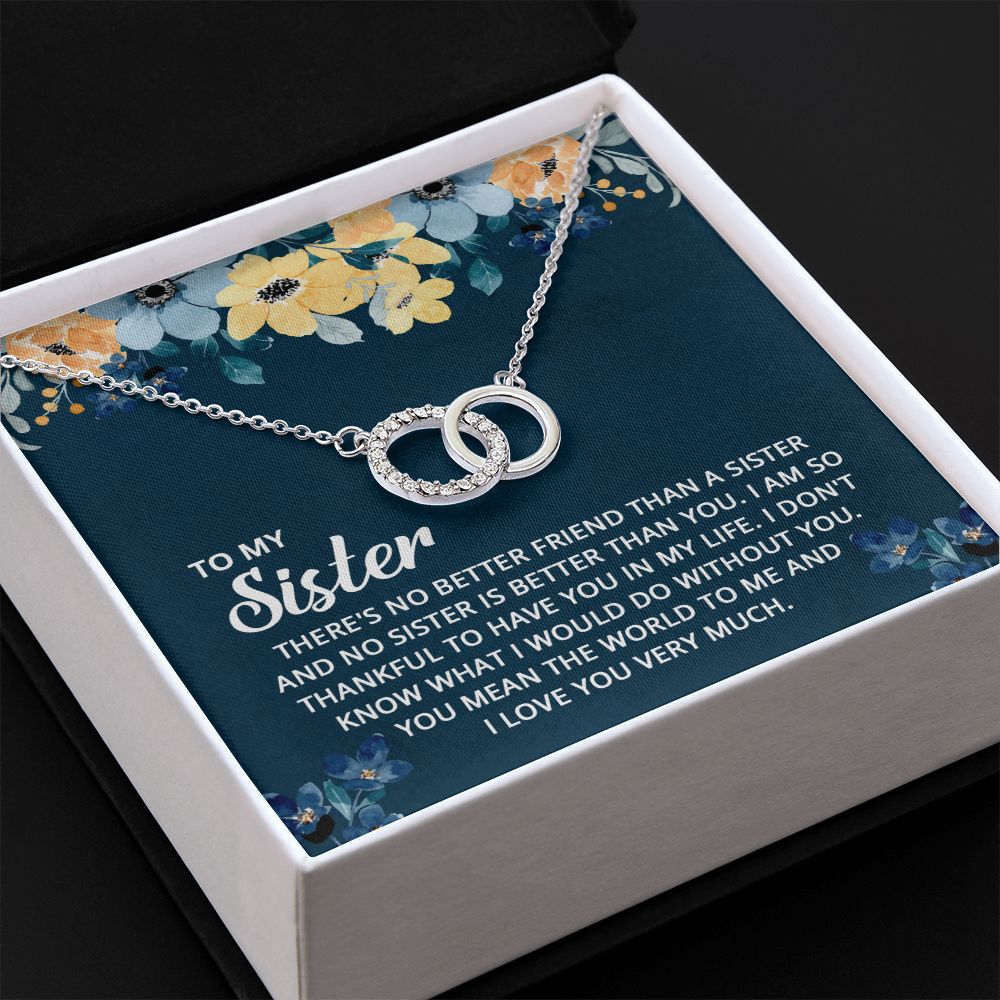 TO MY SISTER - I DON'T KNOW WHAT I WOULD DO WITHOUT YOU PERFECT PAIR NECKLACE