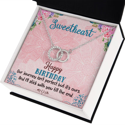 SWEETHEART HAPPY BIRTHDAY BOHO CHICK -PERFECT PAIR NECKLACE
