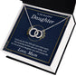 TO MY BEAUTIFUL DAUGHTER - I LOVE YOU PERFECT PAIR NECKLACE