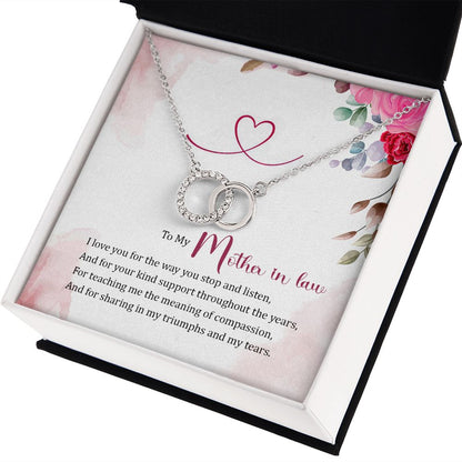 TO MY MOTHER-IN-LAW - I LOVE YOU FOR THE WAY YOU- PERFECT PAIR NECKLACE