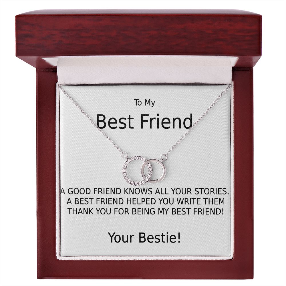 TO MY BEST FRIEND-HELPED WRITE MY STORIES-WT- PERFECT PAIR NECKLACE
