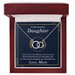 TO MY BEAUTIFUL DAUGHTER - I LOVE YOU PERFECT PAIR NECKLACE