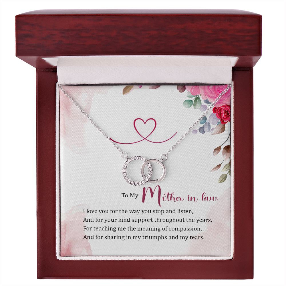 TO MY MOTHER-IN-LAW - I LOVE YOU FOR THE WAY YOU- PERFECT PAIR NECKLACE