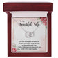 TO MY BEAUTIFUL WIFE - WINE GETS SWEETER- PERFECT PAIR NECKLACE