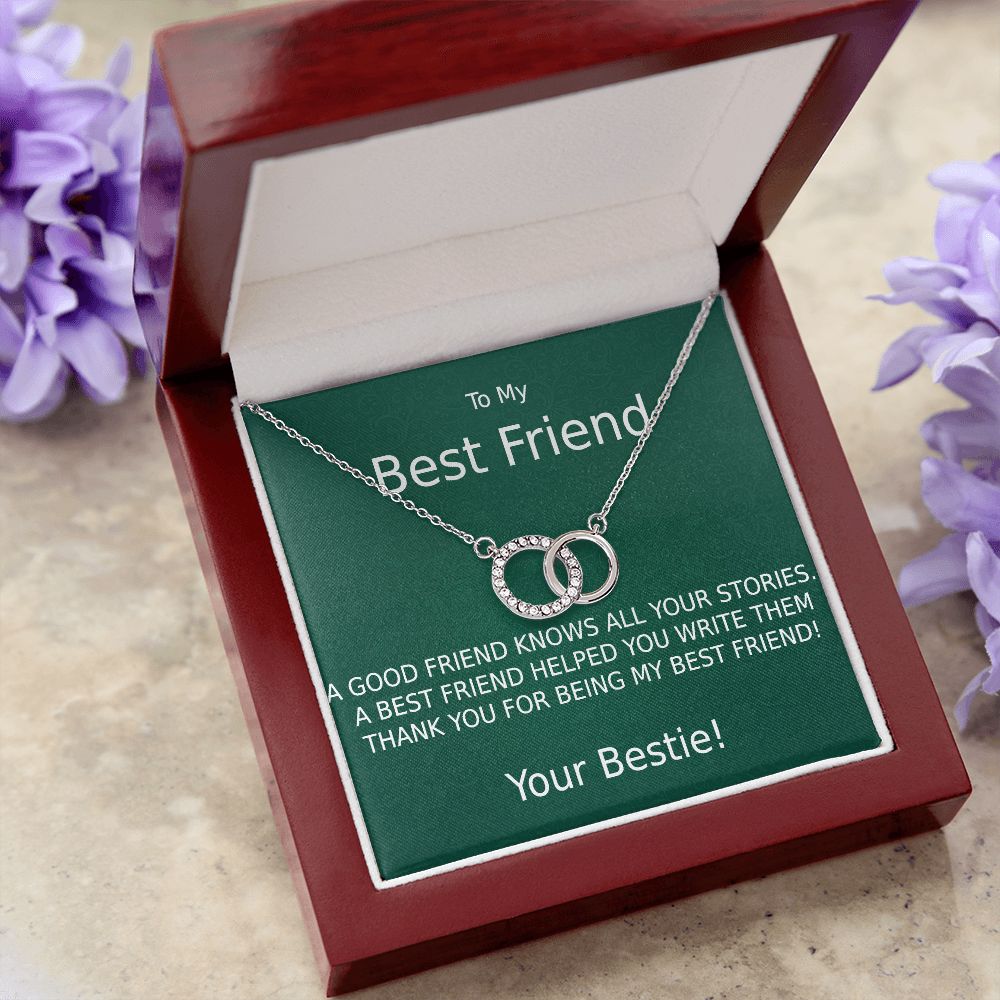 TO MY BEST FRIEND-HELPED WRITE MY STORIES-GN- PERFECT PAIR NECKLACE
