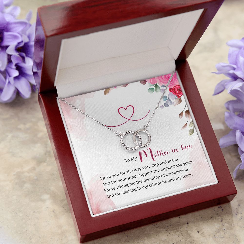 TO MY MOTHER-IN-LAW - I LOVE YOU FOR THE WAY YOU- PERFECT PAIR NECKLACE