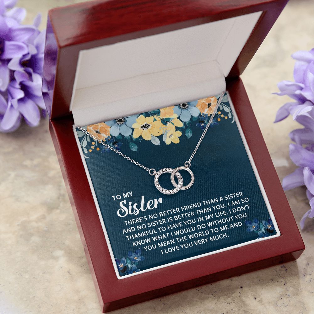 TO MY SISTER - I DON'T KNOW WHAT I WOULD DO WITHOUT YOU PERFECT PAIR NECKLACE