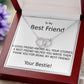 TO MY BEST FRIEND-HELPED WRITE MY STORIES-WT- PERFECT PAIR NECKLACE
