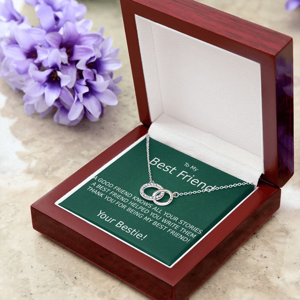TO MY BEST FRIEND-HELPED WRITE MY STORIES-GN- PERFECT PAIR NECKLACE