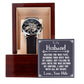 To My Husband - Meeting you was fate -Men's Openwork Watch with Mahogany Box - Template