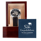 To our son congratulations on your graduation- Men's Openwork Watch with Mahogany Box - Template