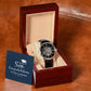 To our son congratulations on your graduation- Men's Openwork Watch with Mahogany Box - Template